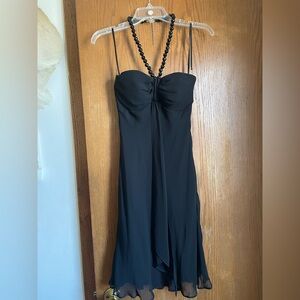 NWT New White House Black Market Elegant Black Strapless Cocktail Dress Size 0